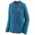 Patagonia – Women’s L/S Cap Cool Merino Graphic Shirt – Merino shirt size XS, blue