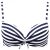 Barts – Women’s Coaste Wire – Bikini top size 36 – CUP : C/D, blue/white