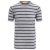 Icebreaker – Wave S/S Tee Stripe – Merino shirt size XL, metro heather /blue