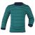 Engel – Baby-Shirt L/S geringelt – Merino base layer size 86/92, turquoise/blue