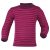 Engel – Baby-Shirt L/S geringelt – Merino base layer size 62/68, purple/pink