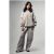 Womens Petite Dsgn Seam Element Broad Leg Tracksuit – Gray – M, Gray