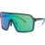 Madison Crypto Sun shades – Crystal Gloss Smoke Body / Inexperienced Reflect Lens