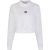 Tommy Jeans White Boxy-Fit Cropped Mock Sweatshirt – Size 4 – 6 – SIZE 4 – 6