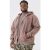 Mens Brown Plus Guy Outsized Zip Via Laundered Wash Hoodie, Brown – SIZE XXXL