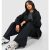 Womens Petite Zip Via Bomber Immediately Leg Tracksuit – Black – L, Black