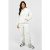 Womens Petite Zip Thru Hooded Huge Leg Tracksuit – Cream – M, Cream