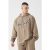 Mens Beige Tall Oversized Slub Interlock Hoodie, Beige – SIZE M