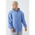 Mens Blue Oversized Heavyweight Brushed Zip Up Hoodie, Blue – SIZE XS