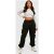 Womens Plus Double Shipment Pocket Outsized Jogger – Black – 18, Black