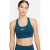 NIKE Dri-FIT Swoosh Sports Bra – Valerian Blue/Blackened Blue/Green Glow – S A-C – SIZE S A-C