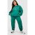 Womens Plus Dsgn Studio Towelling Applique Sweatshirt Tracksuit – Inexperienced – 18, Inexperienced