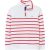 Crew Clothing Womens Half Zip Sweater White/Cherry Stripe 10 – SIZE