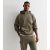 Males’s Khaki Pocket Entrance Outsized Hoodie New Glance – SIZE S