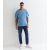 Males’s Blue Workforce Neck Outsized T-Blouse New Glance – SIZE S