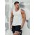 Gym King Rebellion Vest – White L – SIZE