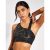 NIKE Swoosh Asymmetrical Sports Bra – Metallic Black / Gold – Women’s – Size: Medium – SIZE Medium