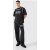 Mens Black Outsized Heavyweight Fake Layer Varsity Cut up Hem Tracksuit, Black – SIZE XL