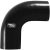 Samco Air & Water 90 Degree Silicone Hose Elbow – 9.5mm Black, Black