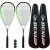 Dunlop Hyper Lite Max Squash Racket Twin Pack, Inc Covers & 3 Squash Balls