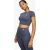 Gym King Dominate Cap Sleeve Crop Tee – Deep Navy 14 – SIZE