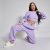 Drawstring Detail Top And Bottom Loungewear Set In Lilac UK 16, Purple – SIZE 16