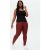 ONLY PLAY CURVY Dark Red Animal Print Sports Leggings New Look – SIZE UK 20/22