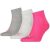 Unisex Adult Quarter Training Ankle Socks (pack Of 3) (pink/grey/charcoal Grey)