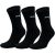 Crew Sport Socks 3 Pair Pack / Mens Socks (black)