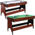 Walker & Simpson 2 in 1 Air Hockey & Pool Combo Desk in Mahogany