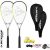 Dunlop Hyper Lite Squash Racket Twin Set Inc Protective Covers & 3 Squash Balls