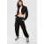 Womens Shipment Pocket Cropped Hoodie Tracksuit – Black – Xl, Black