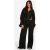 Womens Corset Rib Insert Zip Thru Hooded Tracksuit – Black – Xl, Black