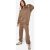 Womens Tall Embossed Hoody And Cuffed Jogger Tracksuit – Beige – 14, Beige