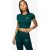 Gym King Formation Rib Short Sleeve Crop – Pine Green 14-16 – SIZE