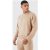 Mens Beige Boxy Brushed Knitted Jumper, Beige – SIZE M