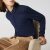 Cotton Pique Polo Shirt in Regular Fit with Long Sleeves – SIZE S