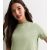 Light Green Cotton Crew Neck T-Shirt New Look – SIZE UK 6