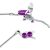 Hope Era Tech 4 E4 Hydraulic Disc Brake – Silver / PurpleRear Left HandBraided