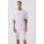 Mens Pink Tall Outsized Uncooked Interlock Seam T-shirt & Shipment Quick Set, Pink – SIZE M