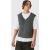 Mens Boxy Acid Wash Ribbed Knit Gilet In Black, Black – SIZE XL