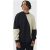 Mens Cream Outsized Diagonal Colourblock Sweatshirt, Cream – SIZE XL