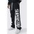 Mens Black Slender Flared Stacked Celebrity Puff Revealed Joggers, Black – SIZE M