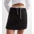 Black Boxer-Waist Mini Skirt New Glance – SIZE UK 10