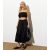 Black Bubble-Hem Midi Skirt New Glance – SIZE UK 16