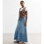 Blue Denim Panelled Maxi Skirt New Glance – SIZE UK 10