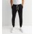 Males’s Black Jersey Cuffed Leg Joggers New Glance – SIZE S