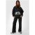 Womens Dsgn Studio Zip Via Hooded Immediately Leg Tracksuit – Black – M, Black