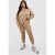 Womens Plus Outsized Part Zip And Legging Set – Beige – 26, Beige