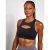 ADIDAS CoreFlow Studio Yoga Wind Sports Bra – Medium Support – Black/Carbon – Size: XS A-C – SIZE XS A-C